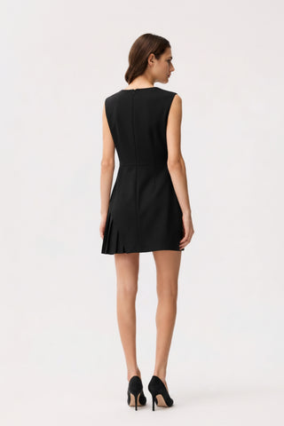 Sukienka Mini z Asymetryczną– black
